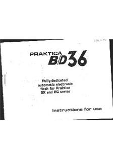 Praktica (VEB) BD 36 manual. Camera Instructions.